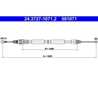 ATE 24.3727-1071.2 Seilzug, Feststellbremse