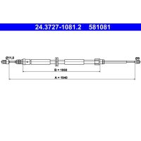 ATE 24.3727-1081.2 Seilzug, Feststellbremse