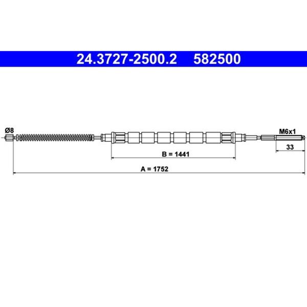 ATE 24.3727-2500.2 Seilzug, Feststellbremse