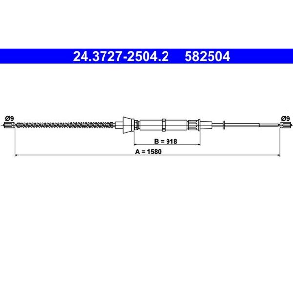 ATE 24.3727-2504.2 Seilzug, Feststellbremse