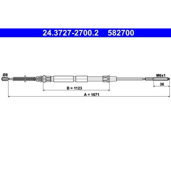 ATE 24.3727-2700.2 Seilzug, Feststellbremse