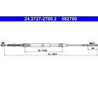 ATE 24.3727-2700.2 Seilzug, Feststellbremse