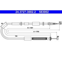 ATE 24.3727-3002.2 Seilzug, Feststellbremse