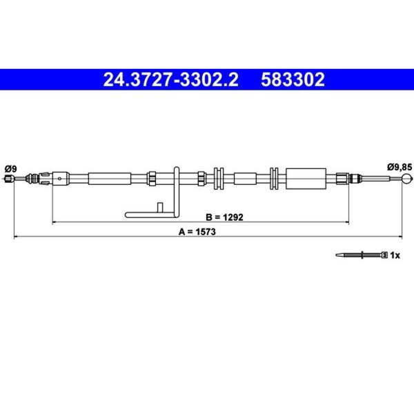 ATE 24.3727-3302.2 Seilzug, Feststellbremse
