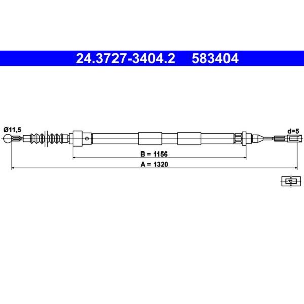 ATE 24.3727-3404.2 Seilzug, Feststellbremse