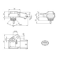 BOSCH 0 261 230 109 Sensor, Saugrohrdruck
