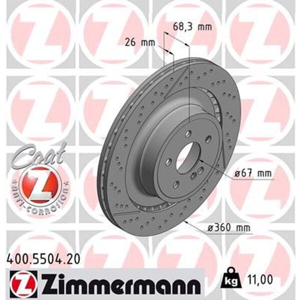 ZIMMERMANN 400.5504.20 Bremsscheibe