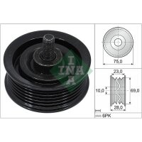 Schaeffler INA 532 0744 10 Umlenk-/Führungsrolle,...