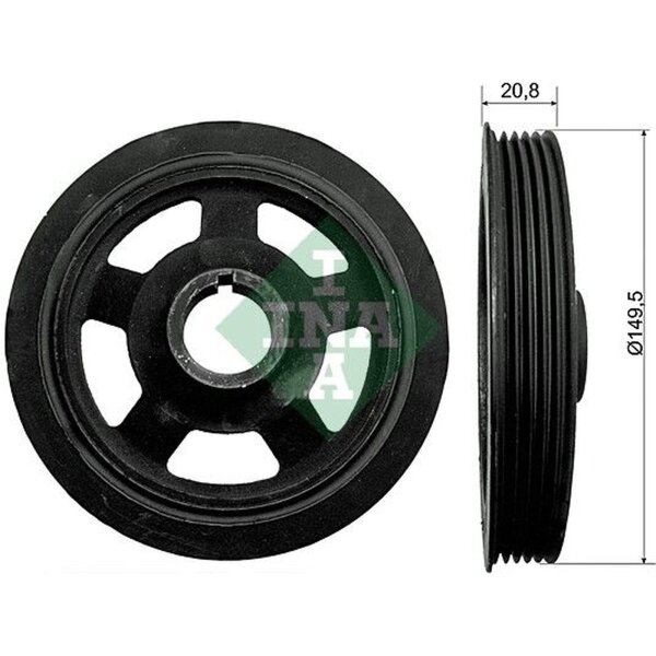Schaeffler INA 544 0092 10 Riemenscheibe, Kurbelwelle