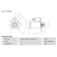BOSCH 0 986 014 900 Starter