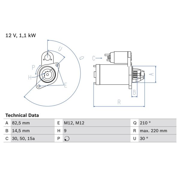 BOSCH 0 986 016 330 Starter