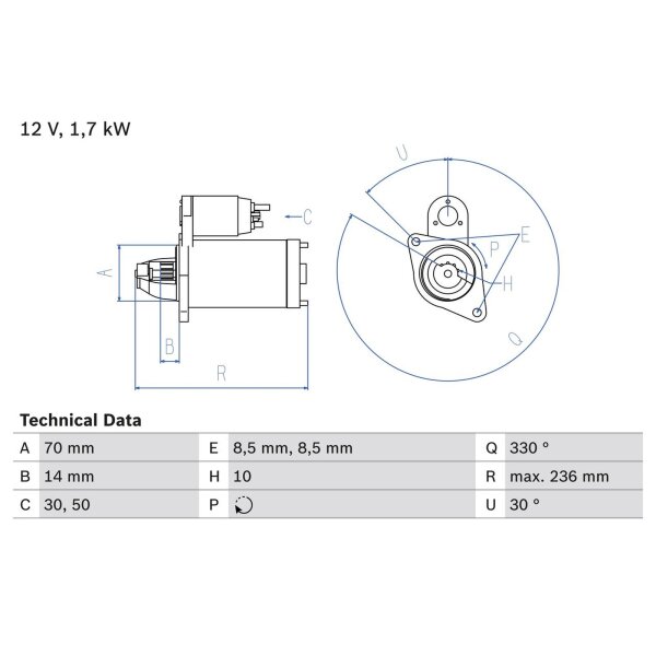 BOSCH 0 986 018 180 Starter