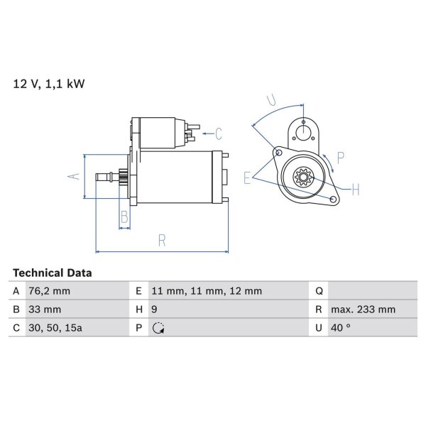 BOSCH 0 986 018 200 Starter