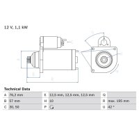 BOSCH 0 986 020 330 Starter