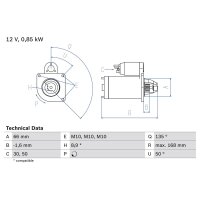 BOSCH 0 986 021 051 Starter