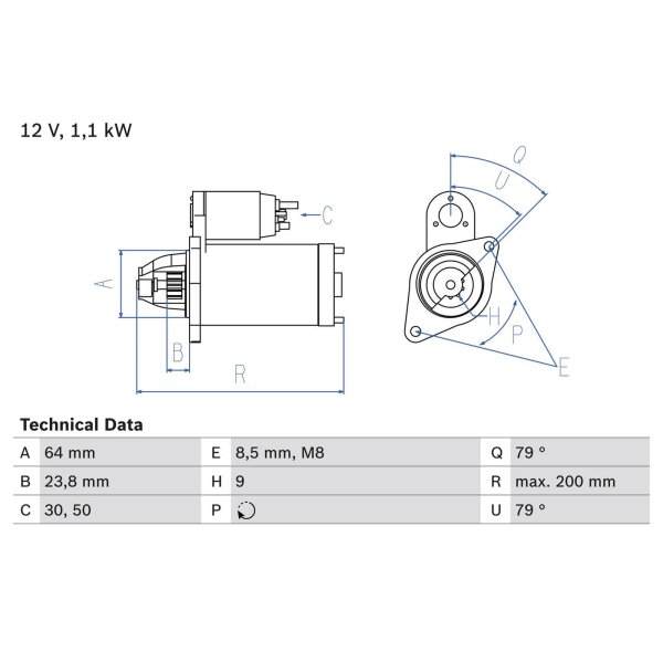 BOSCH 0 986 021 240 Starter