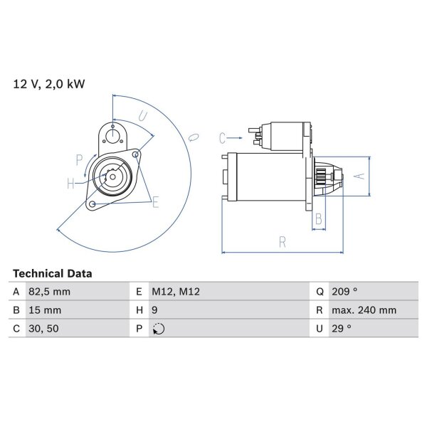 BOSCH 0 986 021 610 Starter