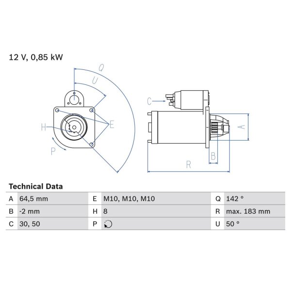 BOSCH 0 986 022 810 Starter
