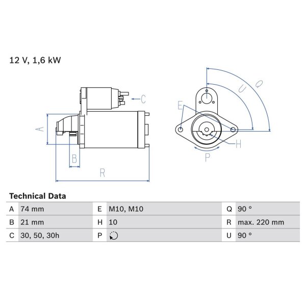 BOSCH 0 986 022 930 Starter