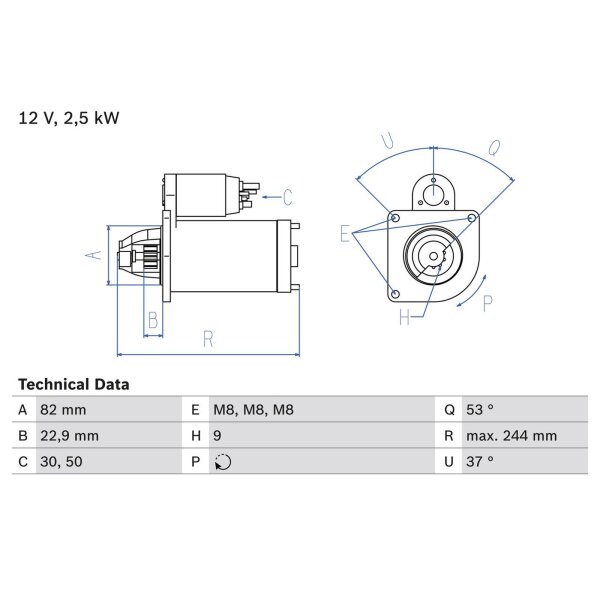 BOSCH 0 986 023 120 Starter
