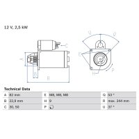 BOSCH 0 986 023 120 Starter
