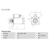 BOSCH 0 986 023 380 Starter