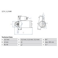 BOSCH 0 986 023 480 Starter