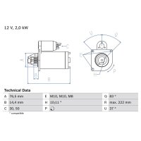 BOSCH 0 986 023 530 Starter