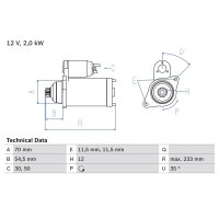 BOSCH 0 986 023 540 Starter