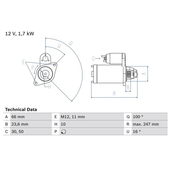 BOSCH 0 986 024 030 Starter