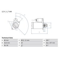 BOSCH 0 986 024 030 Starter