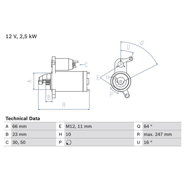 BOSCH 0 986 024 040 Starter
