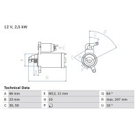 BOSCH 0 986 024 040 Starter