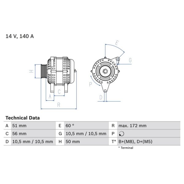BOSCH 0 986 046 230 Generator