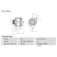 BOSCH 0 986 046 230 Generator