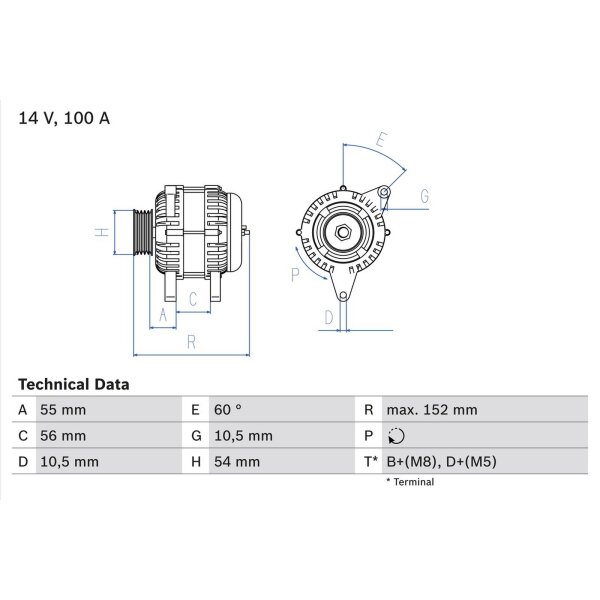 BOSCH 0 986 047 280 Generator