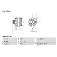 BOSCH 0 986 047 280 Generator