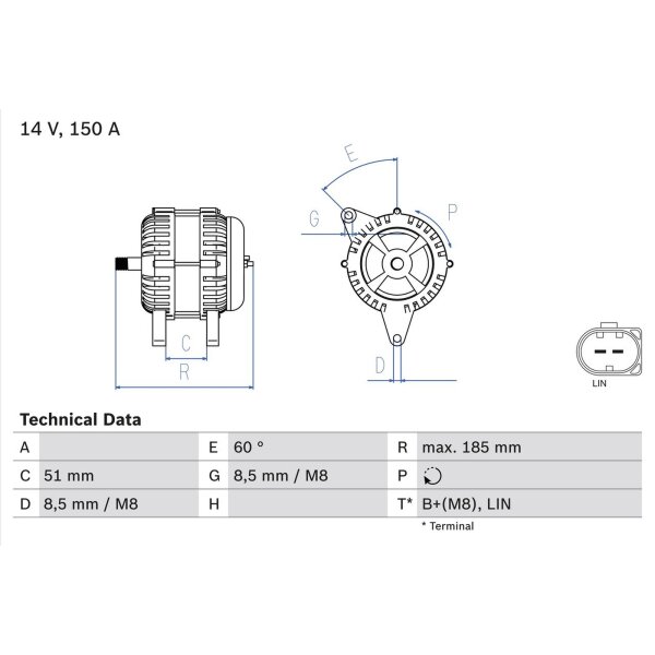 BOSCH 0 986 048 380 Generator