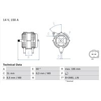 BOSCH 0 986 048 380 Generator