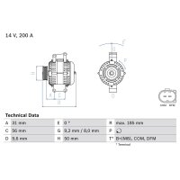 BOSCH 0 986 048 550 Generator