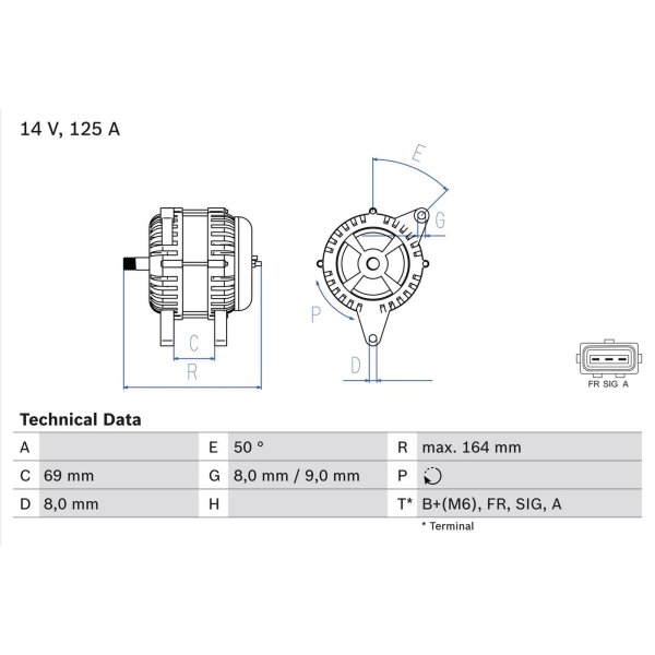 BOSCH 0 986 049 181 Generator