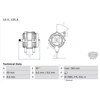 BOSCH 0 986 049 181 Generator