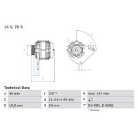 BOSCH 0 986 080 490 Generator