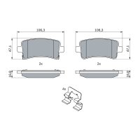 BOSCH 0 986 424 124 Bremsbelagsatz, Scheibenbremse