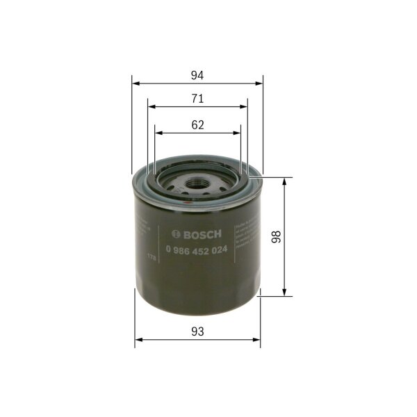 BOSCH 0 986 452 024 Ölfilter