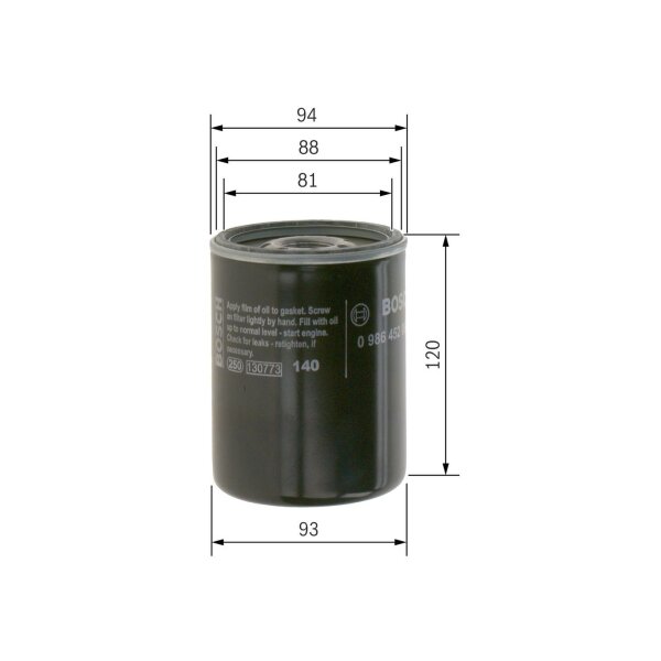 BOSCH 0 986 452 064 Ölfilter