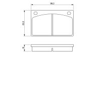BOSCH 0 986 462 001 Bremsbelagsatz, Scheibenbremse