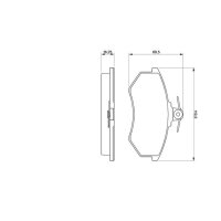 BOSCH 0 986 466 698 Bremsbelagsatz, Scheibenbremse