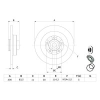 BOSCH 0 986 479 445 Bremsscheibe
