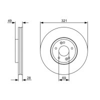 BOSCH 0 986 479 536 Bremsscheibe